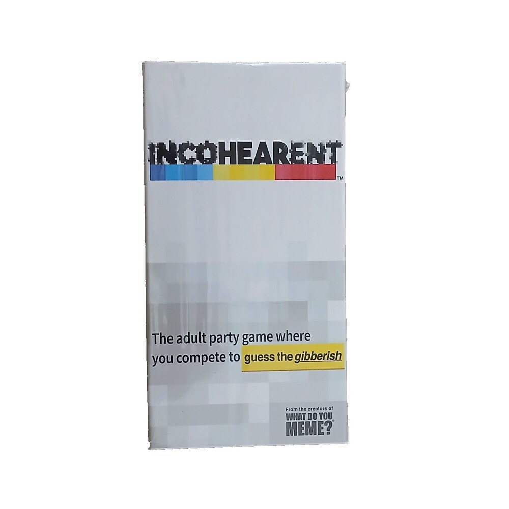 INCOHEARENT Guess the Gibberish Adult Party Card Game (500 Cards/Timer) - SEALED